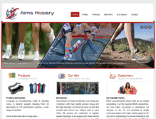 Tablet Screenshot of aimshosiery.com